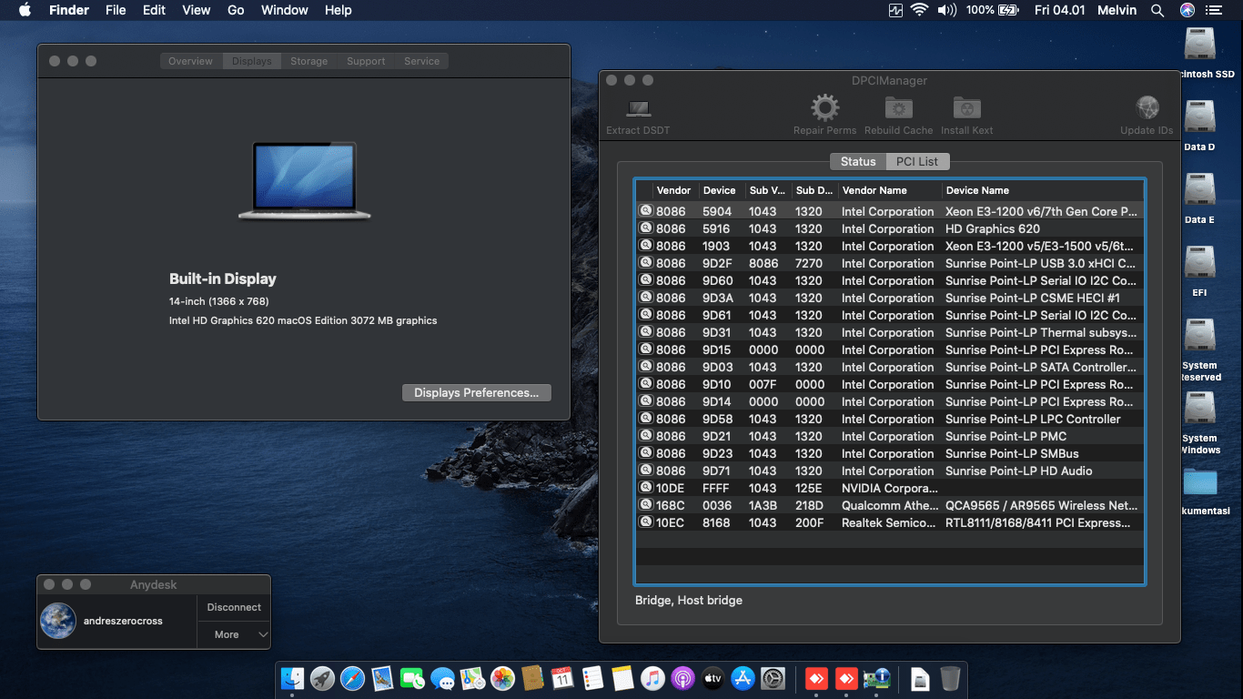 Asus A456UR GA090D [KabyLake   Intel HD 620 + I2C] 2